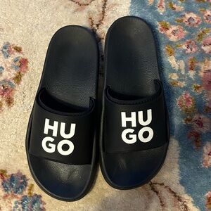 HUGO Hugo Boss Logo Slide Sandals – Black – EU 42